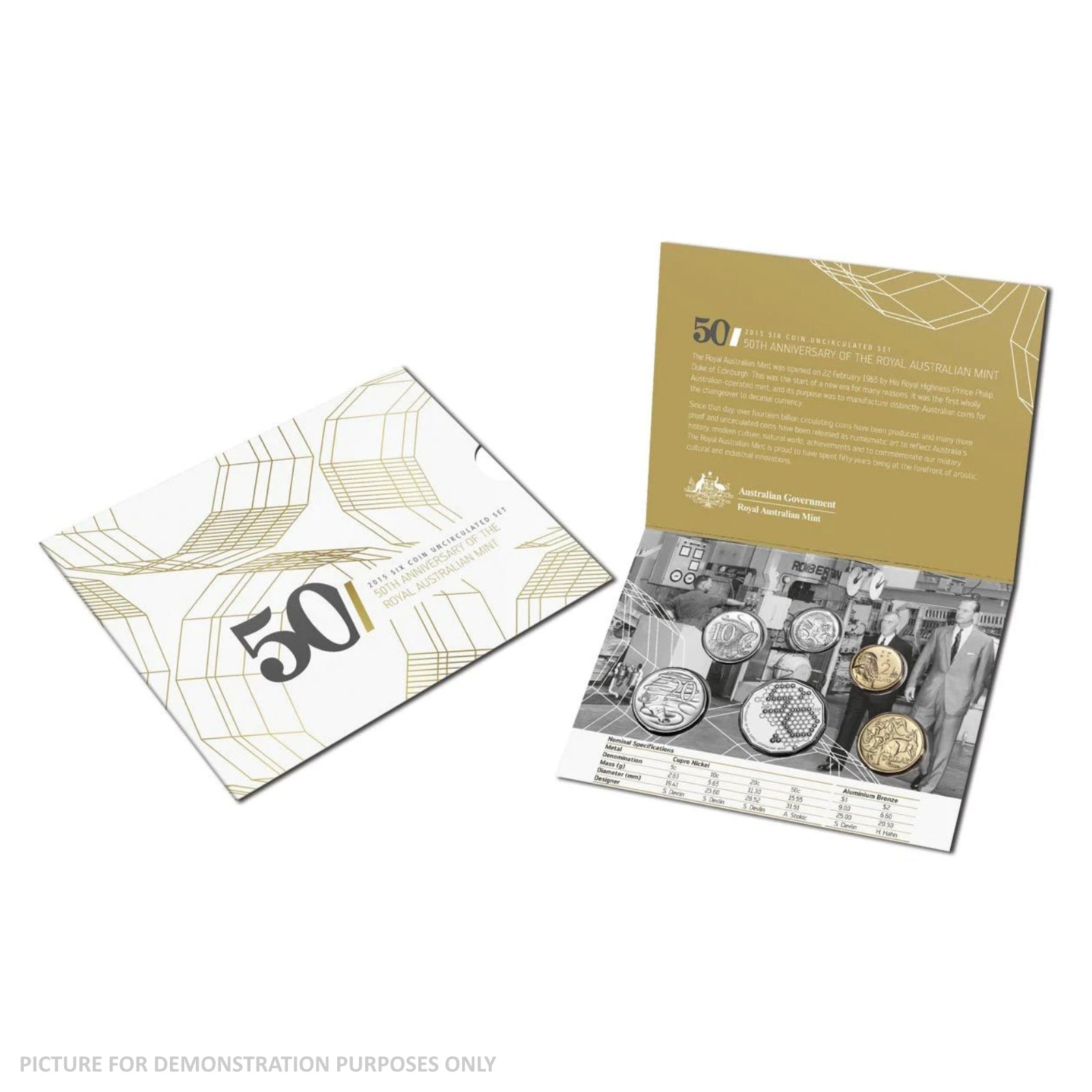 2015 Six Coin Uncirculated Year Set - 50th Anniversary of the Royal Australian Mint